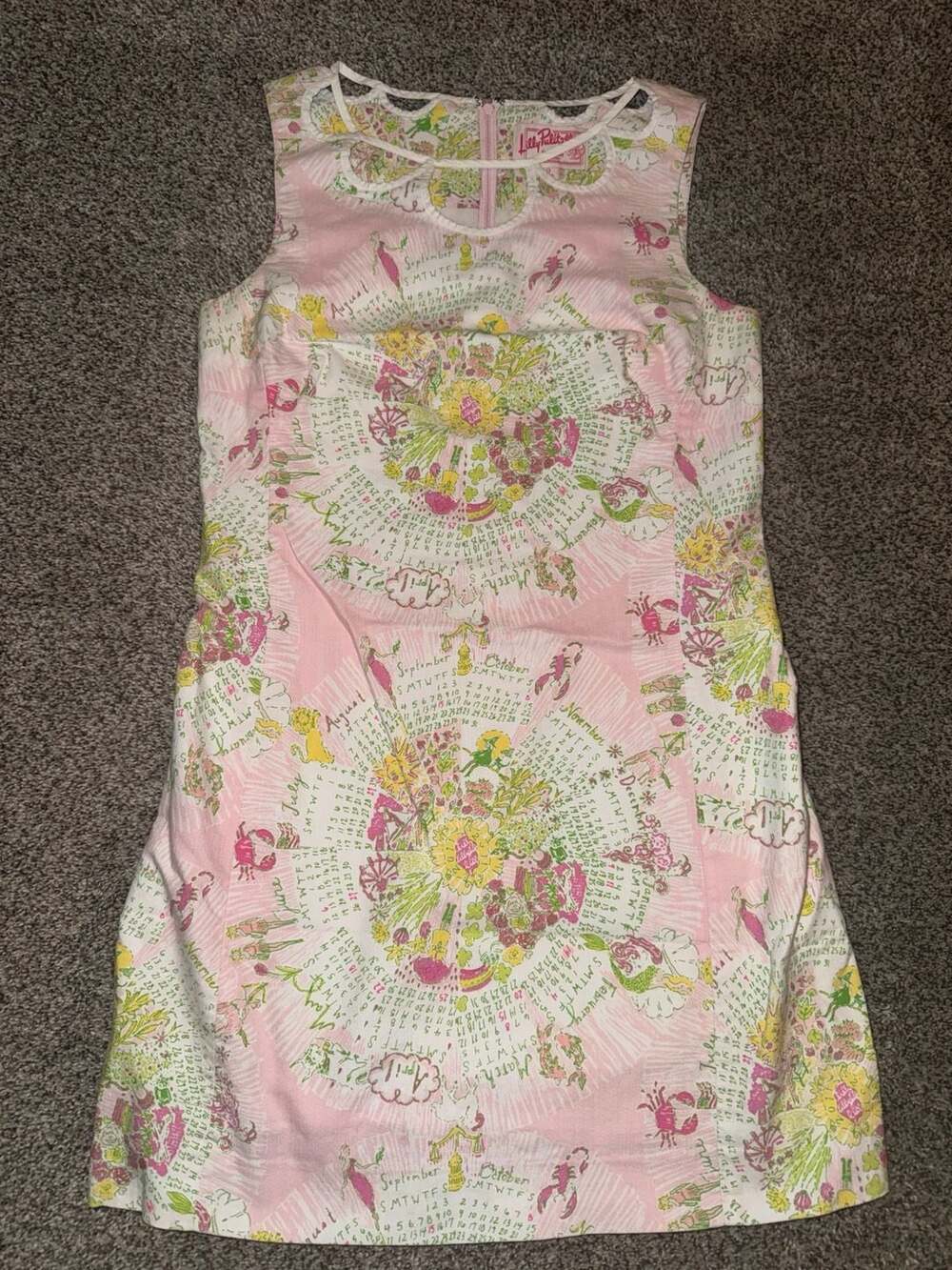 Lilly Pulitzer Calendar Girl Shift Dress Pink